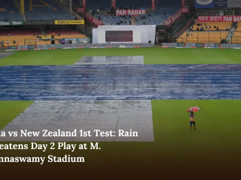 India vs New Zealand 1st Test: Rain Threatens Day 2 Play at M. Chinnaswamy Stadium