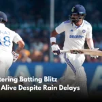India's Blistering Batting Blitz Keeps Test Alive Despite Rain Delays