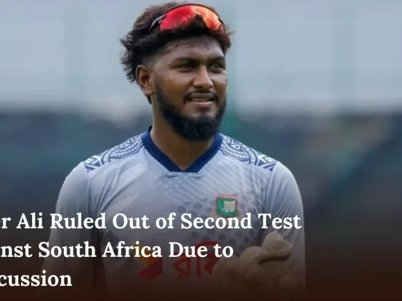 Jaker Ali Ruled Out of Second Test Against South Africa Due to Concussion 