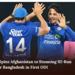 Ghazanfar Spins Afghanistan to Stunning 92-Run Victory over Bangladesh in First ODI