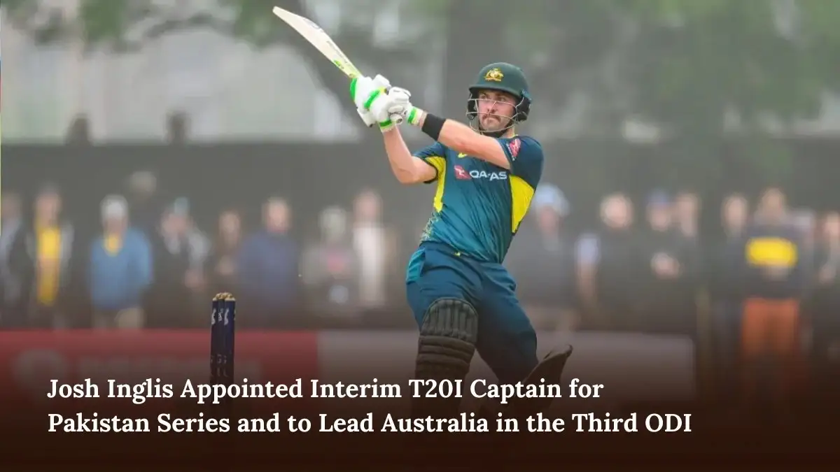 Josh Inglis Appointed Interim T20I Captain for Pakistan Series and to Lead Australia in the Third ODI