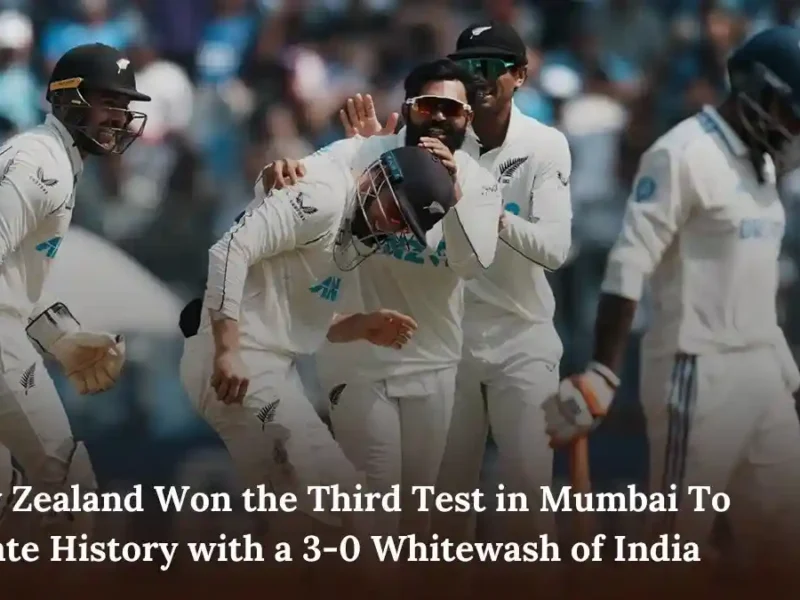New Zealand Won the Third Test in Mumbai To Create History with a 3-0 Whitewash of India