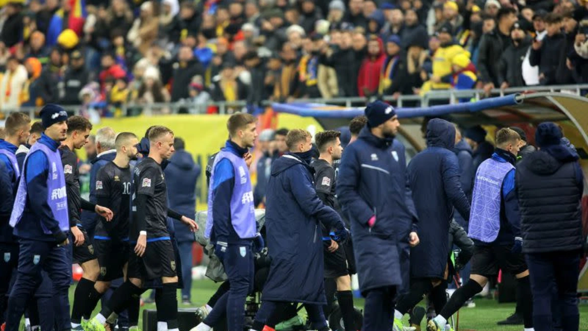 UEFA Nations League Match Between Romania and Kosovo Abandoned After Scuffles and Tensions