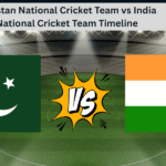 Pakistan National Cricket Team vs India National Cricket Team Timeline