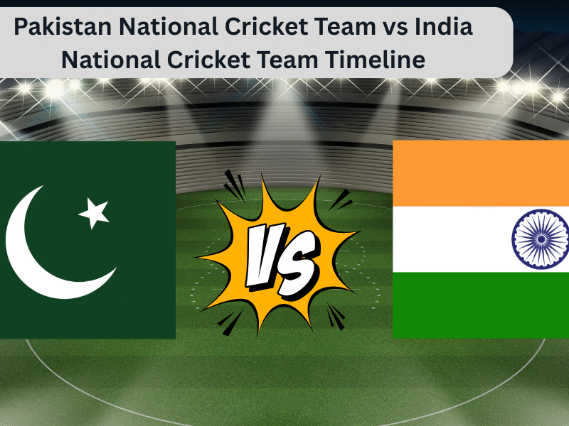 Pakistan National Cricket Team vs India National Cricket Team Timeline