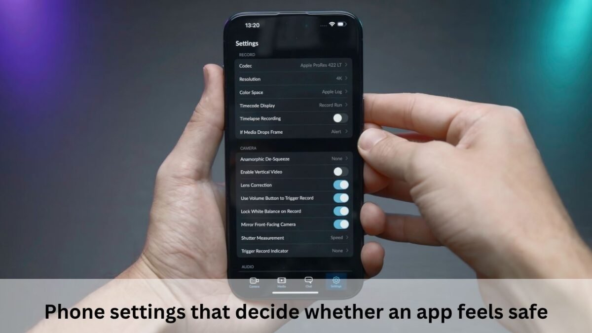 Phone settings that decide whether an app feels safe